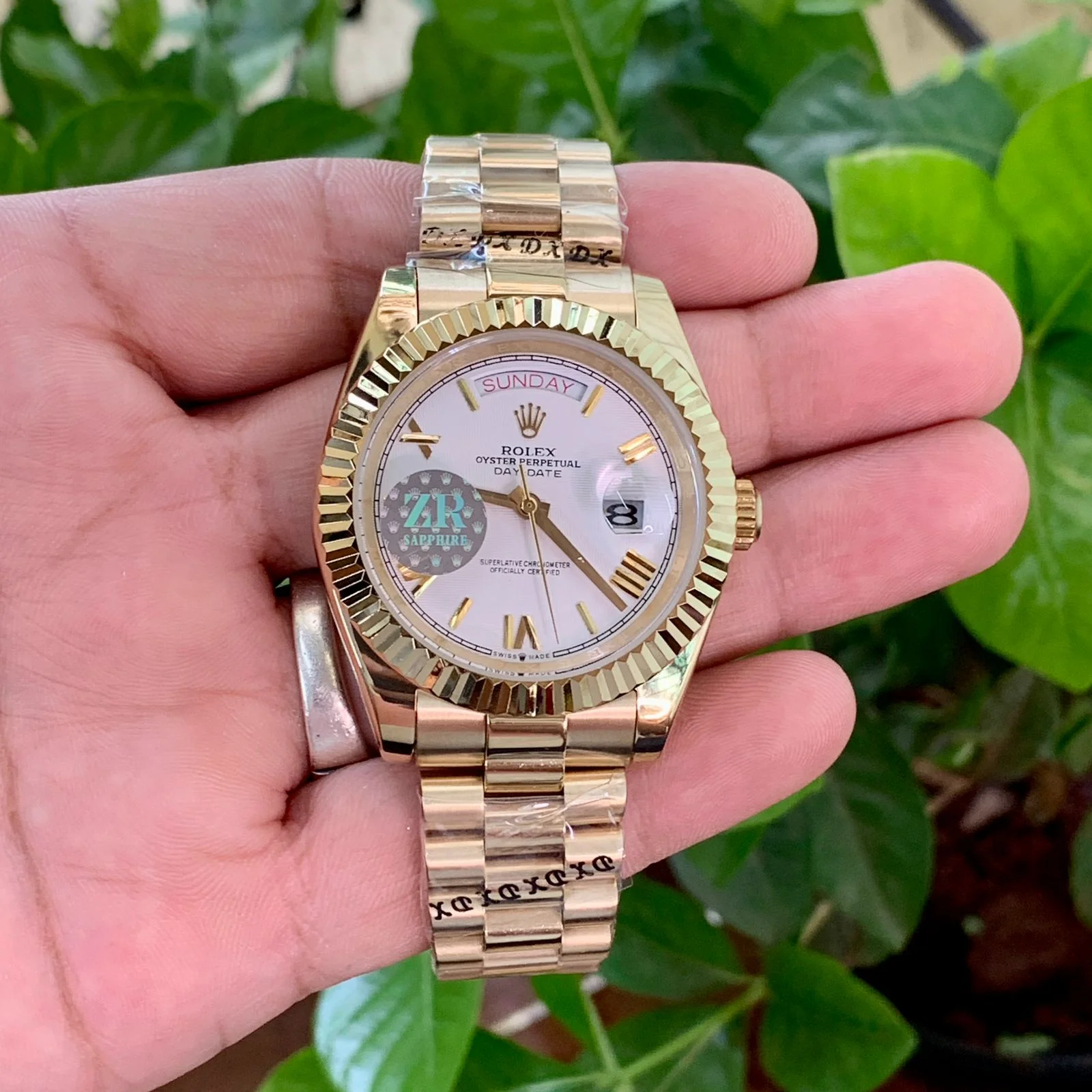 Rolex Day Date Gold White Dial Celebrity Watches