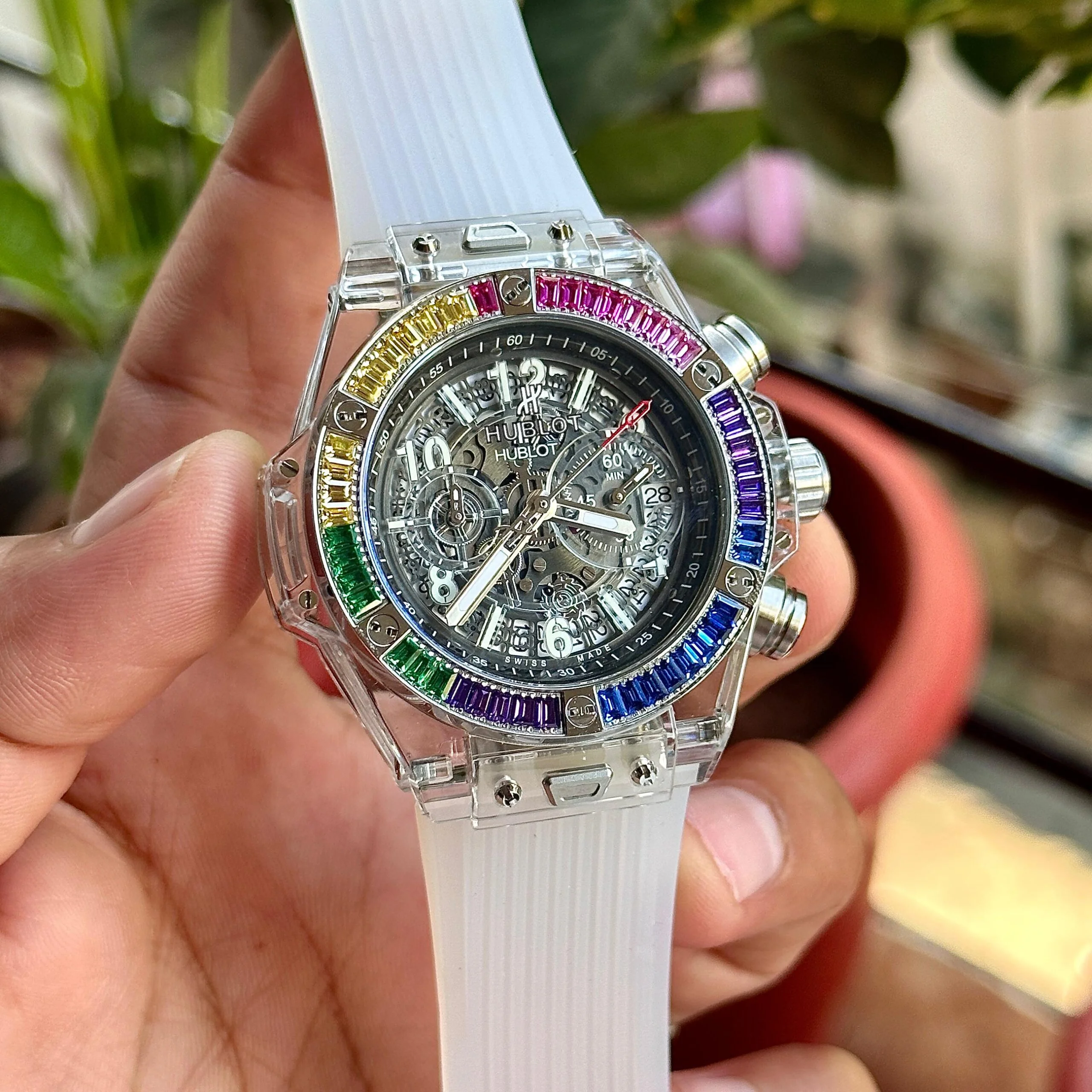 Hublot Rainbow Chronograph Quartz Celebrity Watches